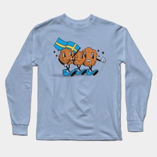 Retro Cartoon Swedish Meatballs Long Sleeve T-Shirt